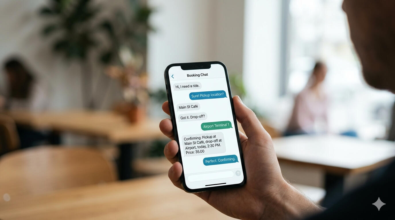 Booking a ride via phone